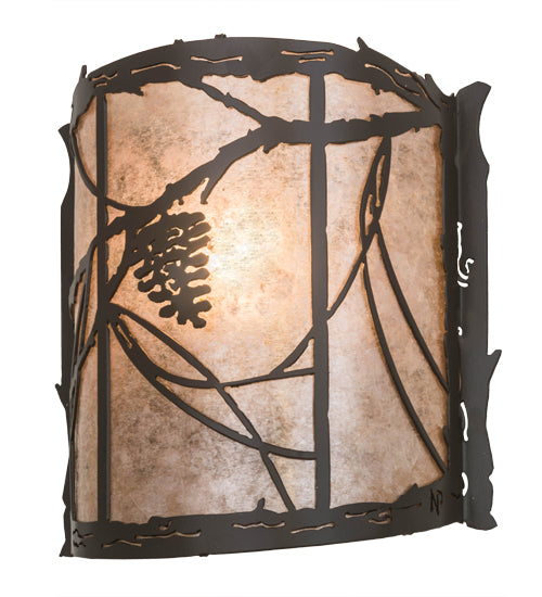 9" Wide Whispering Pines Wall Sconce