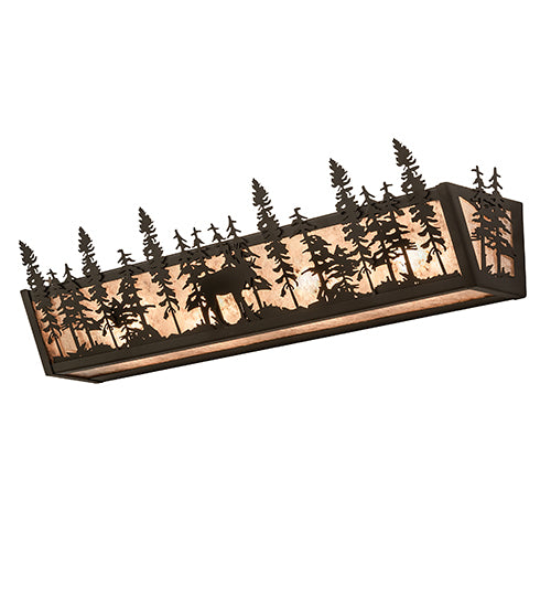 30" Wide Lone Moose Vanity Light