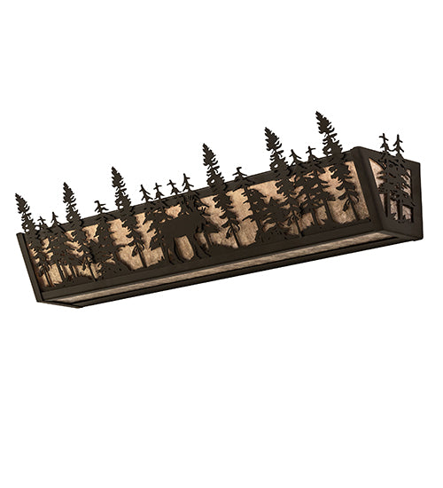 30" Wide Lone Moose Vanity Light