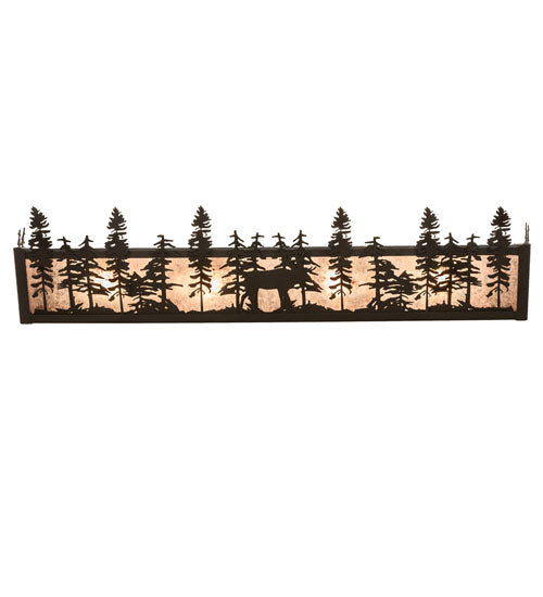 30" Wide Lone Moose Vanity Light