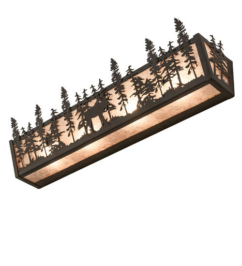 30" Wide Lone Moose Vanity Light