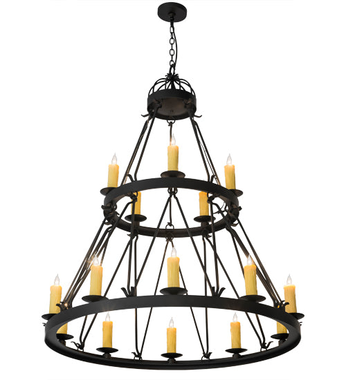 48"W Lakeshore 15 Lt Chandelier