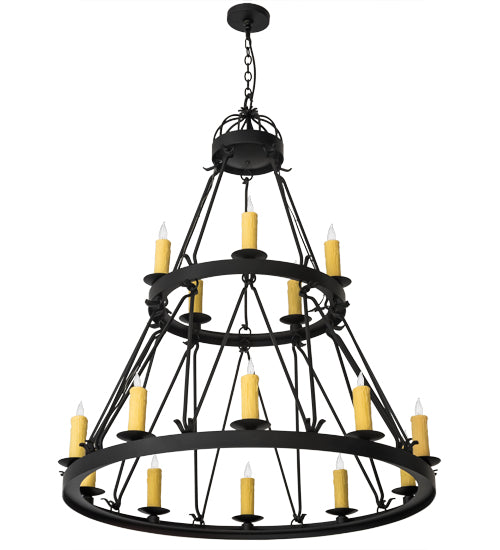 48"W Lakeshore 15 Lt Chandelier