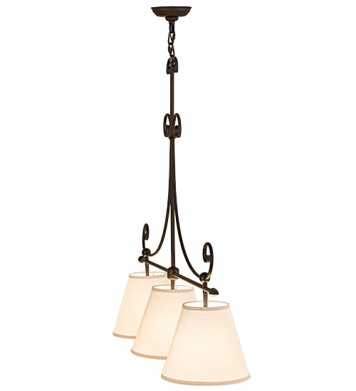 42"L Marselle Textrene 3 Lt Island Pendant