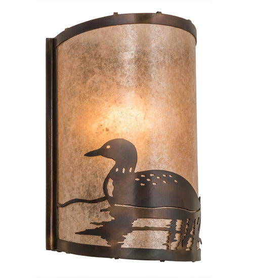 8" Wide Loon Left Wall Sconce