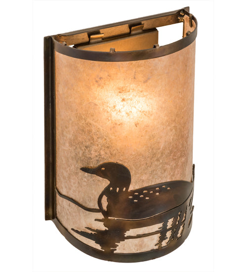 8" Wide Loon Left Wall Sconce