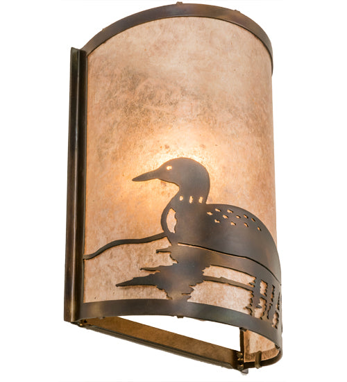 8" Wide Loon Left Wall Sconce