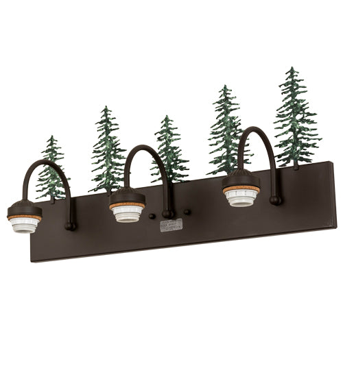 24"Wide Tall Pines 3 Light Vanity Light