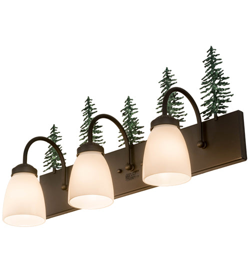 24"Wide Tall Pines 3 Light Vanity Light