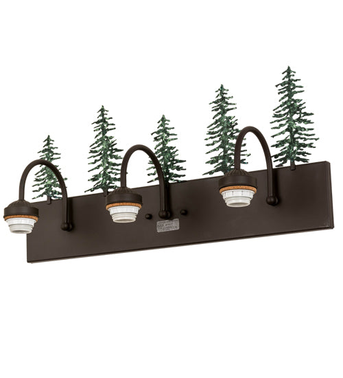 24"Wide Tall Pines 3 Light Vanity Light