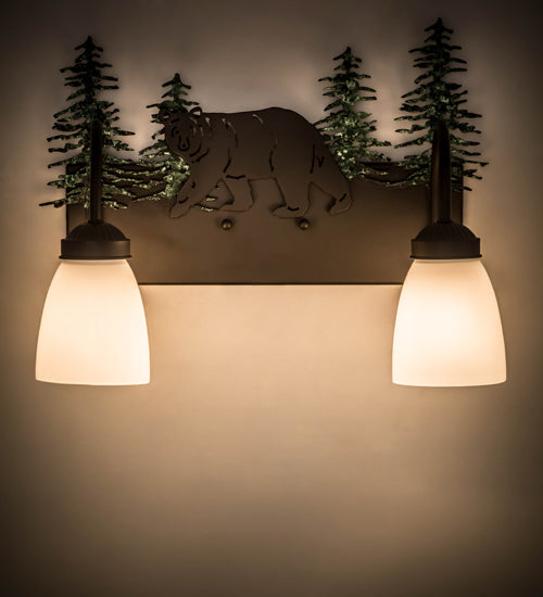 16" Wide Lone Bear 2 Light Vanity