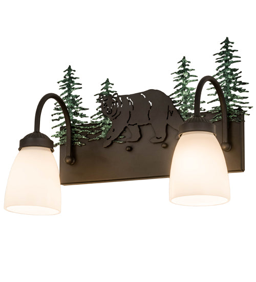 16" Wide Lone Bear 2 Light Vanity