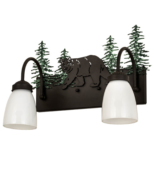 16" Wide Lone Bear 2 Light Vanity