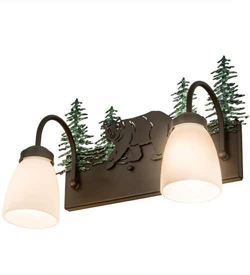 16" Wide Lone Bear 2 Light Vanity