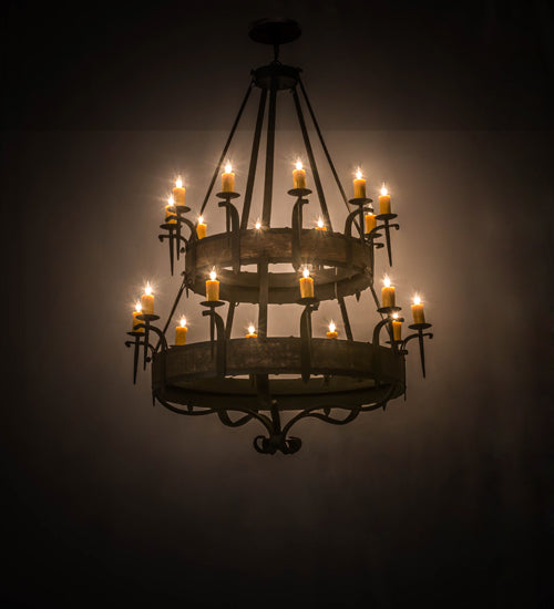 56"W Costello 20 Lt Two Tier Chandelier