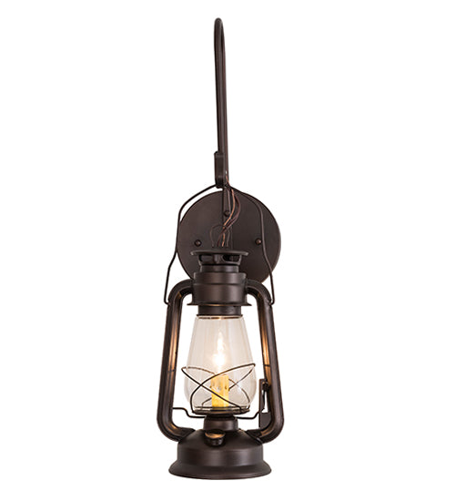 7" Wide Miners Lantern Wall Sconce