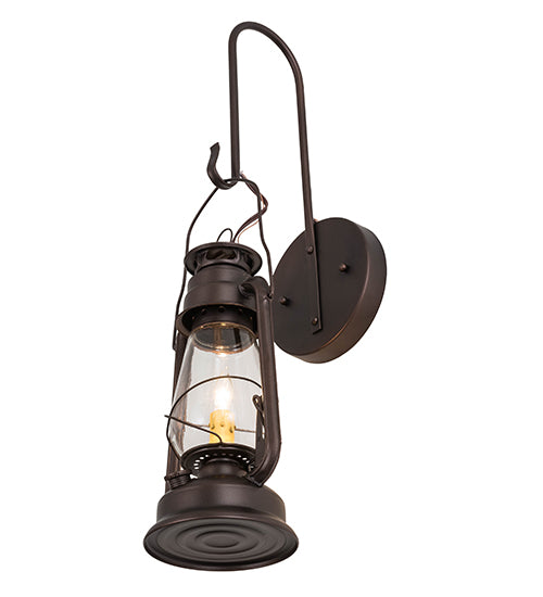 7" Wide Miners Lantern Wall Sconce