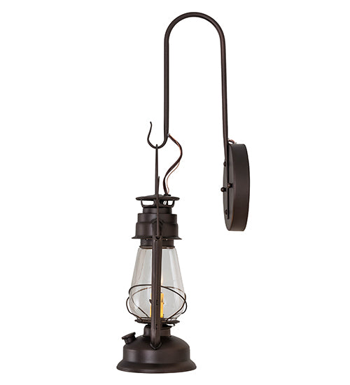 7" Wide Miners Lantern Wall Sconce