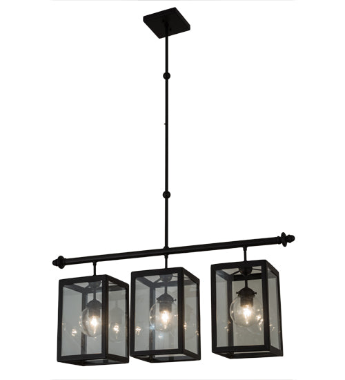 39"L Quadrato Bloc 3 Lt Island Pendant