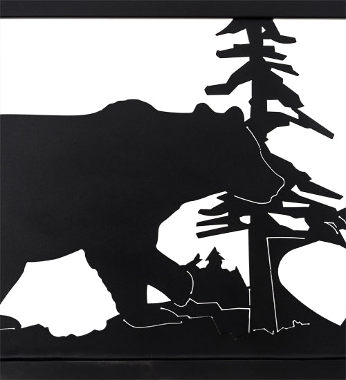 94.5"W Neversink Bridge Black Bear Decor