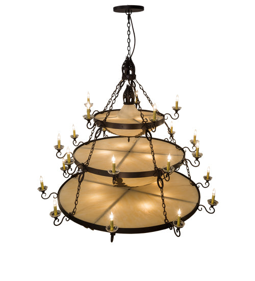 72"W Castellum 3 Tier Chandelier