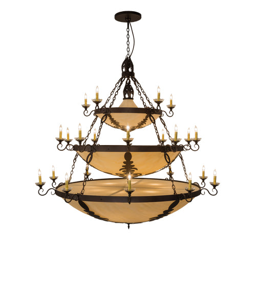 72"W Castellum 3 Tier Chandelier