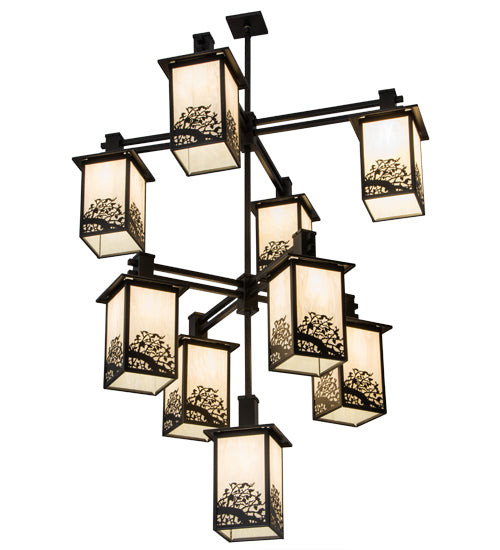 48"W Hyde Park Apple Branch 9 Lt Chandelier