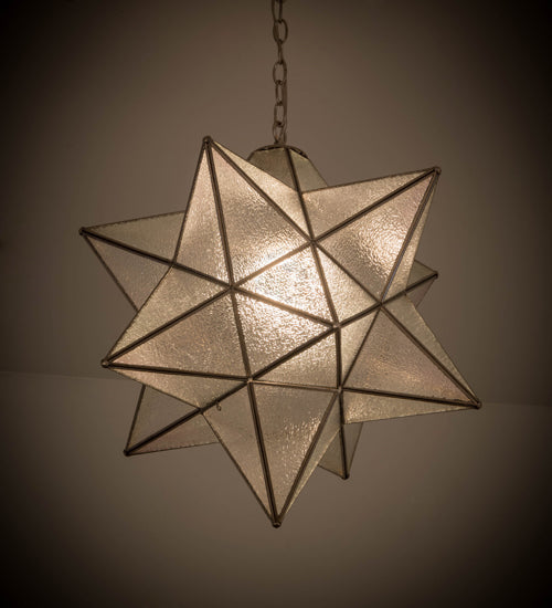 24" Wide Moravian Star Pendant