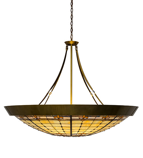 54" Wide Fleur-De-Lite Inverted Pendant