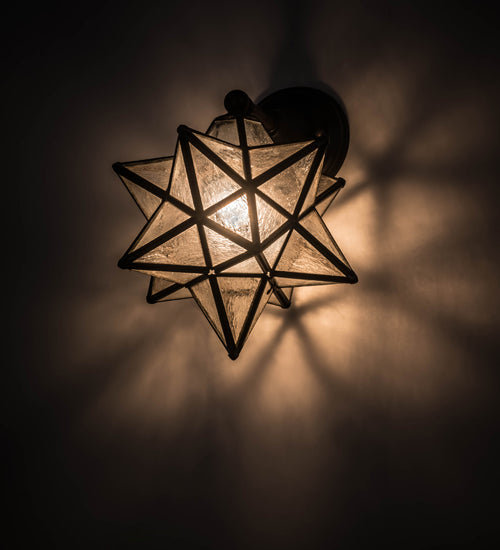 10"W Moravian Star Wall Sconce