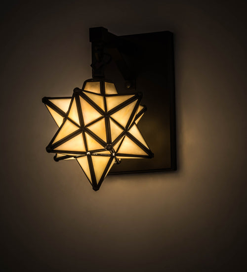 8" Wide Moravian Star Wall Sconce