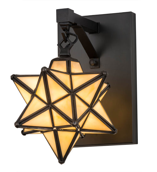 8" Wide Moravian Star Wall Sconce