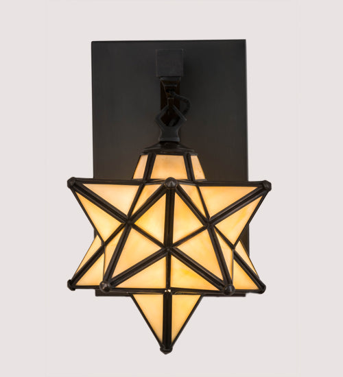 8" Wide Moravian Star Wall Sconce