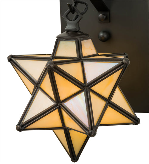 8" Wide Moravian Star Wall Sconce