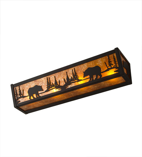 24"W Bear At Lake Vanity Light