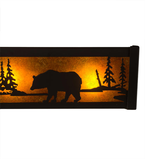 24"W Bear At Lake Vanity Light