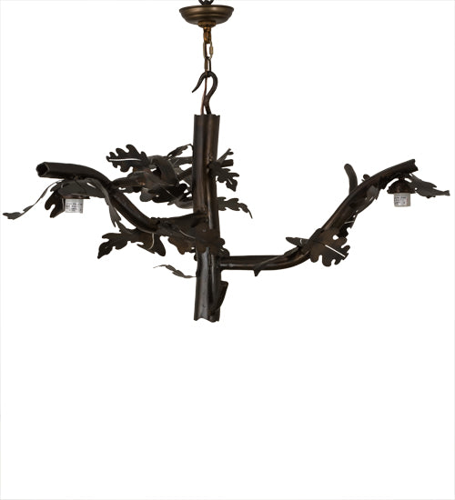 40" Wide Acorn Branch 3 Lt Chandelier