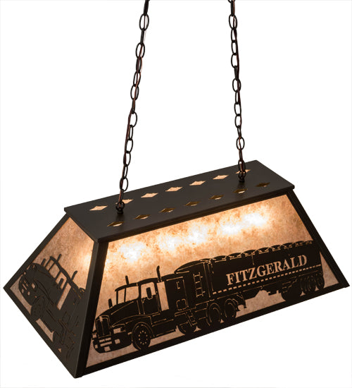 33"L Personalized Fitzgerald Oblong Pendant