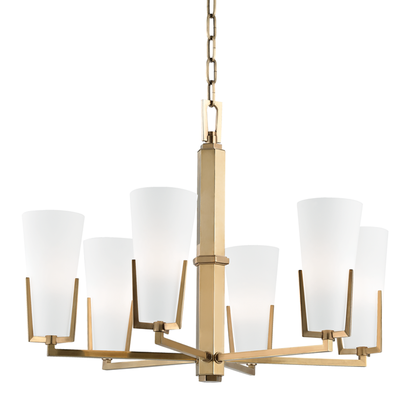 Upton Chandelier 19" - Aged Brass