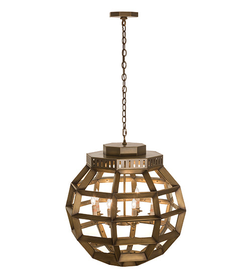 26"W Armoury Globe Pendant