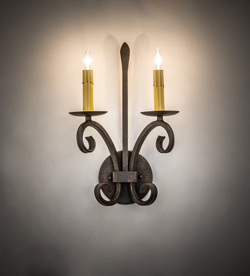 9.5" Wide Valetta 2 Light Wall Sconce