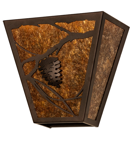 13" Wide Whispering Pines Wall Sconce