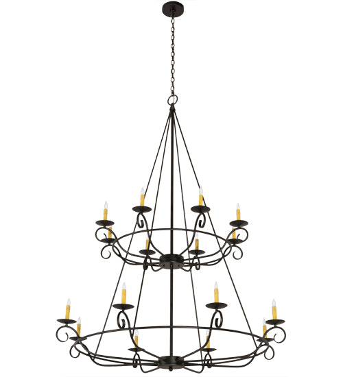 54" Wide Estrella 16 Light Two Tier Chandelier