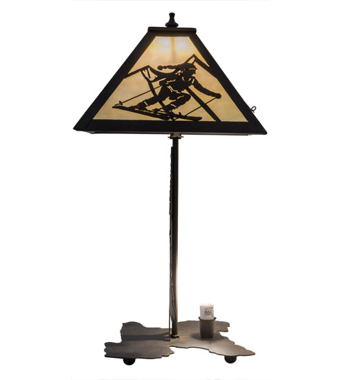 22"H Alpine W/Lighted Base Table Lamp