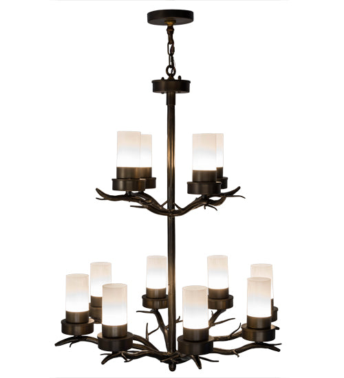 30"W Winter Solstice 12 Lt Chandelier