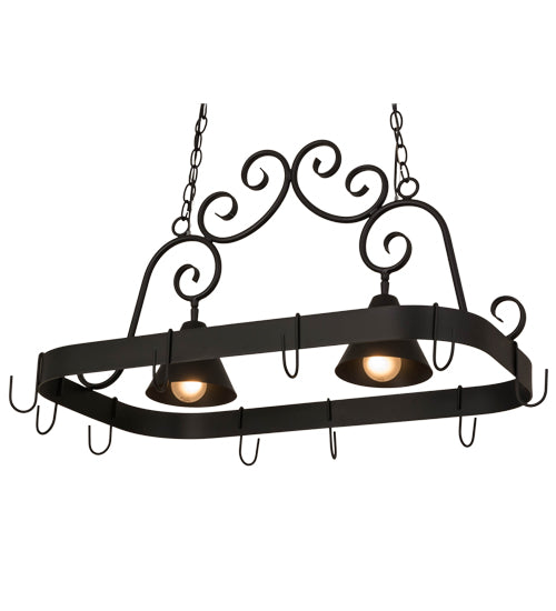 32" Long Elana 2 Light Pot Rack