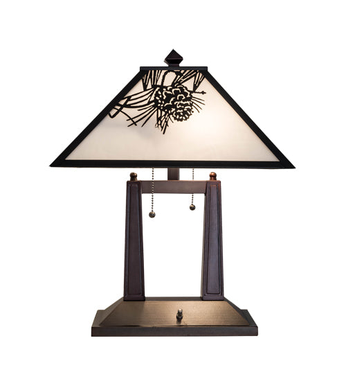 20"H Winter Pine Table Lamp