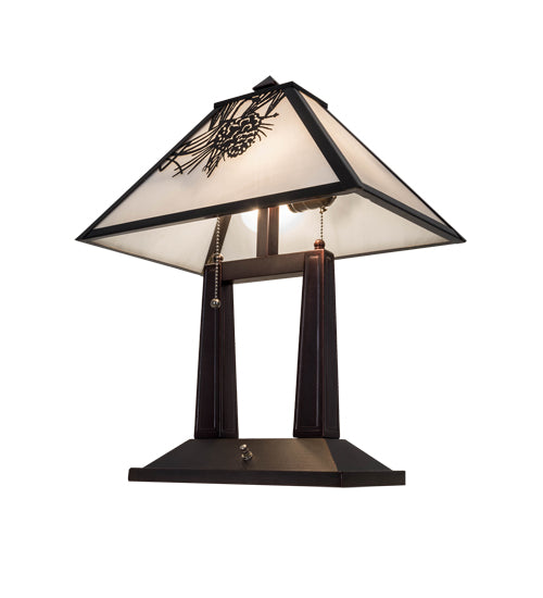 20"H Winter Pine Table Lamp