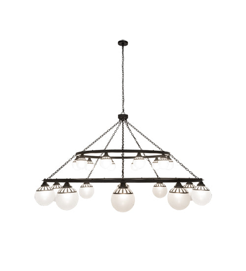 96"W Bola Tavern 20 Lt Two Tier Chandelier