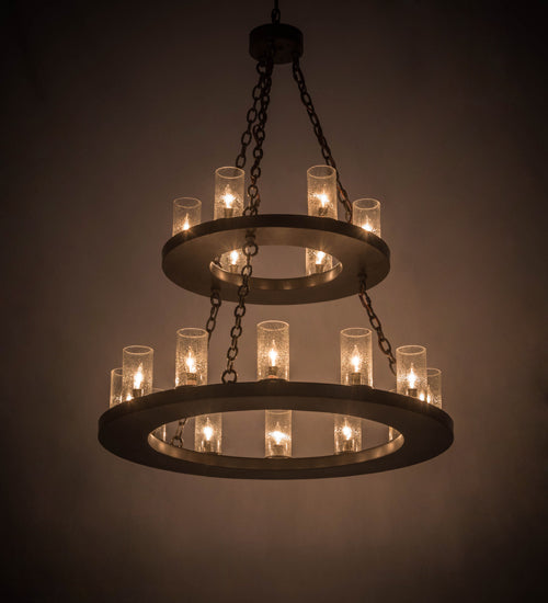 36"W Loxley 18 Lt Two Tier Chandelier